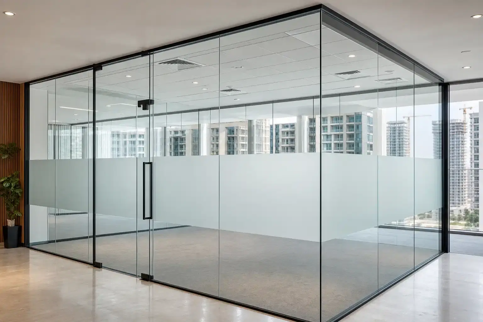 Glass partitions in Dubai